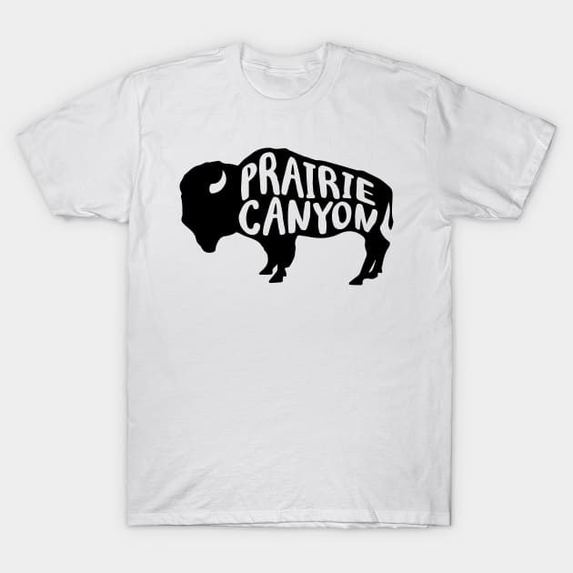 Prairie Canyon - Black T-Shirt by kylewright